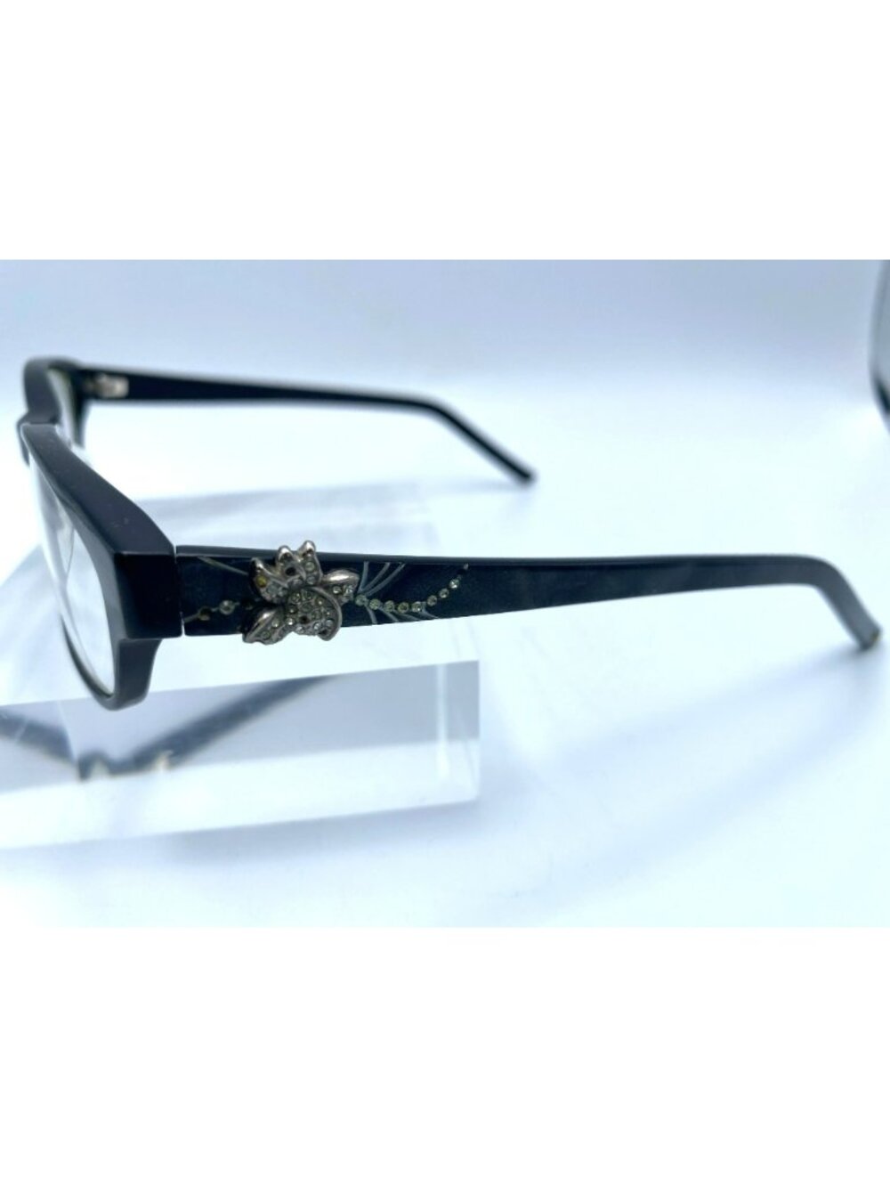 Judith Leiber JL1611 Shanghai Lily Frames Vintage Chinese Rhinestone Black - Picture 2 of 11